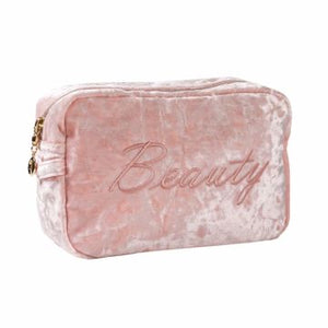 Pink Velvet Beauty Bag